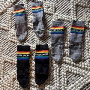 lululemon athletica  Gray and Black Socks Set